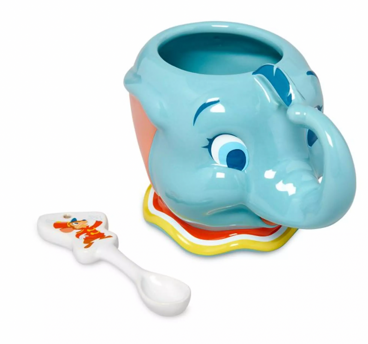 Disney Dumbo Flying Elephant Timothy Mouse Coffee Mug Spoon Stirrer D23 Ceramic