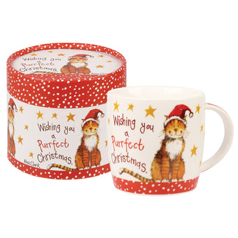 Queens by Churchill Alex Clark Dog in Antlers Christmas Mug in Gift Box New