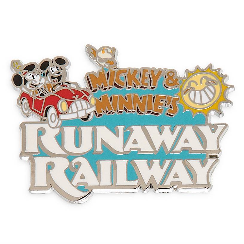 Disney Parks Mickey and Minnie Runaway Railway Logo Pin New with Card