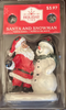 Holiday Time Santa And Snowman Christmas Figurine New With Box