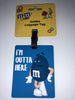 M&M's World Character Blue I'm Outta Here Jumbo Luggage Tag New with Tags