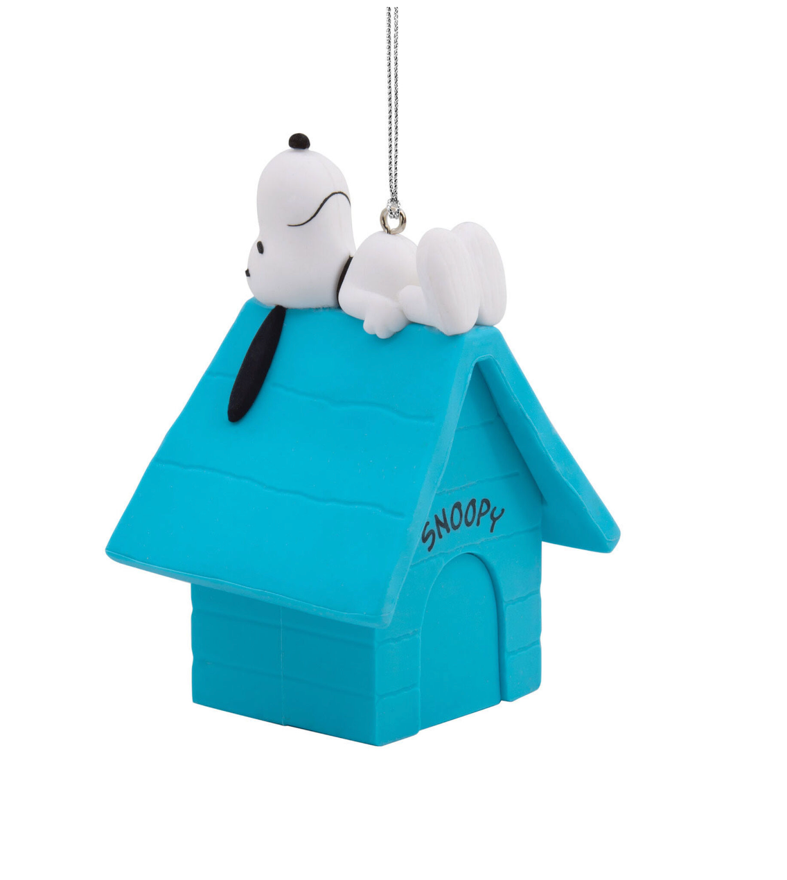 Hallmark Peanuts Snoopy on Blue Doghouse Christmas Tree Ornament New with Tag