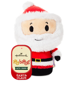 Hallmark Christmas Santa Claus Talking Itty Bittys Plush New with Tag