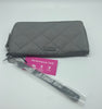 Vera Bradley RFID Accordion Wristlet Performance Twill Tranquil Gray New w Tag