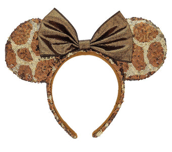 Disney Parks Animal Kingdom Giraffe Print Minnie Sequined Headband New with Tags