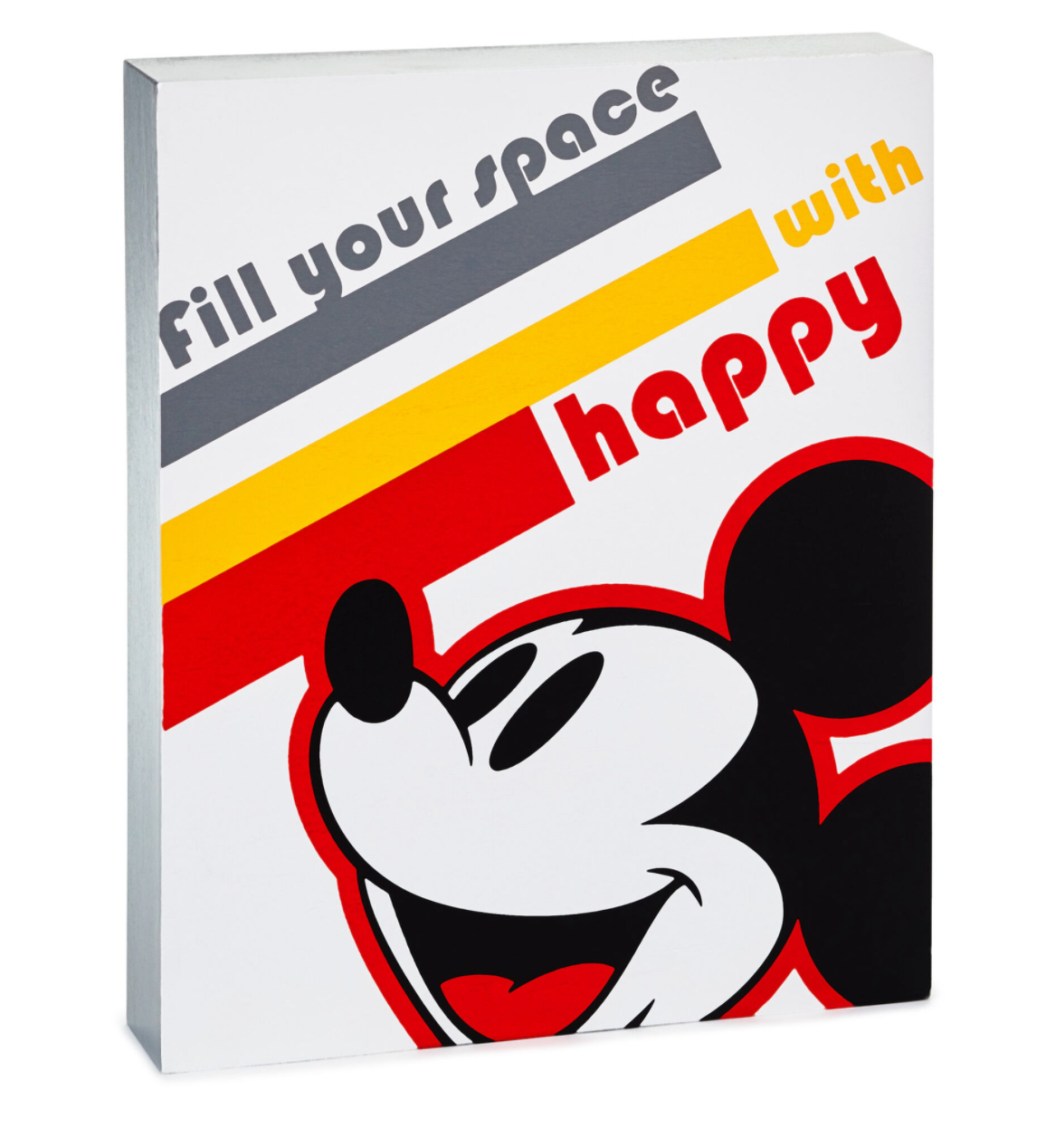 Hallmark Disney Mickey Mouse Fill Your Space with Happy Wood Quote Sign New