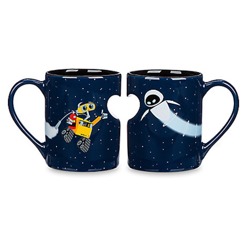 Disney Parks Wall-e and Eve Mug Set New With Box