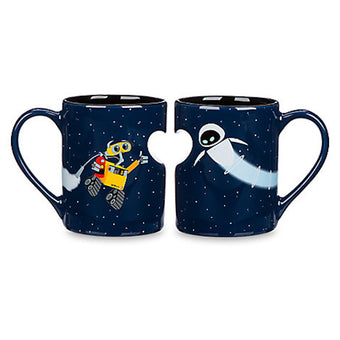 Disney Parks Wall-e and Eve Mug Set New With Box