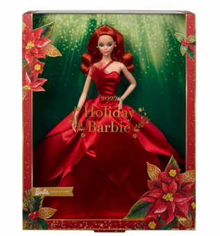 Barbie Signature 2022 Holiday Barbie Doll with Red Hair New w
