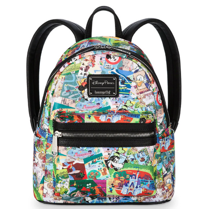 Disney Parks Collage Mini Backpack Loungefly New with Tags