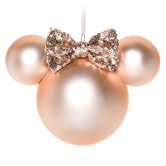 Disney Parks Minnie Mouse Icon Ornament Briar Rose Gold New with Tags