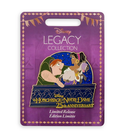Disney The Hunchback of Notre Dame 25th Anniversary Pin Limited New with Card