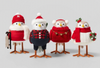 Target Wondershop 4pk Holiday Outdoorsy Birds Decorative Figurine Set Red New