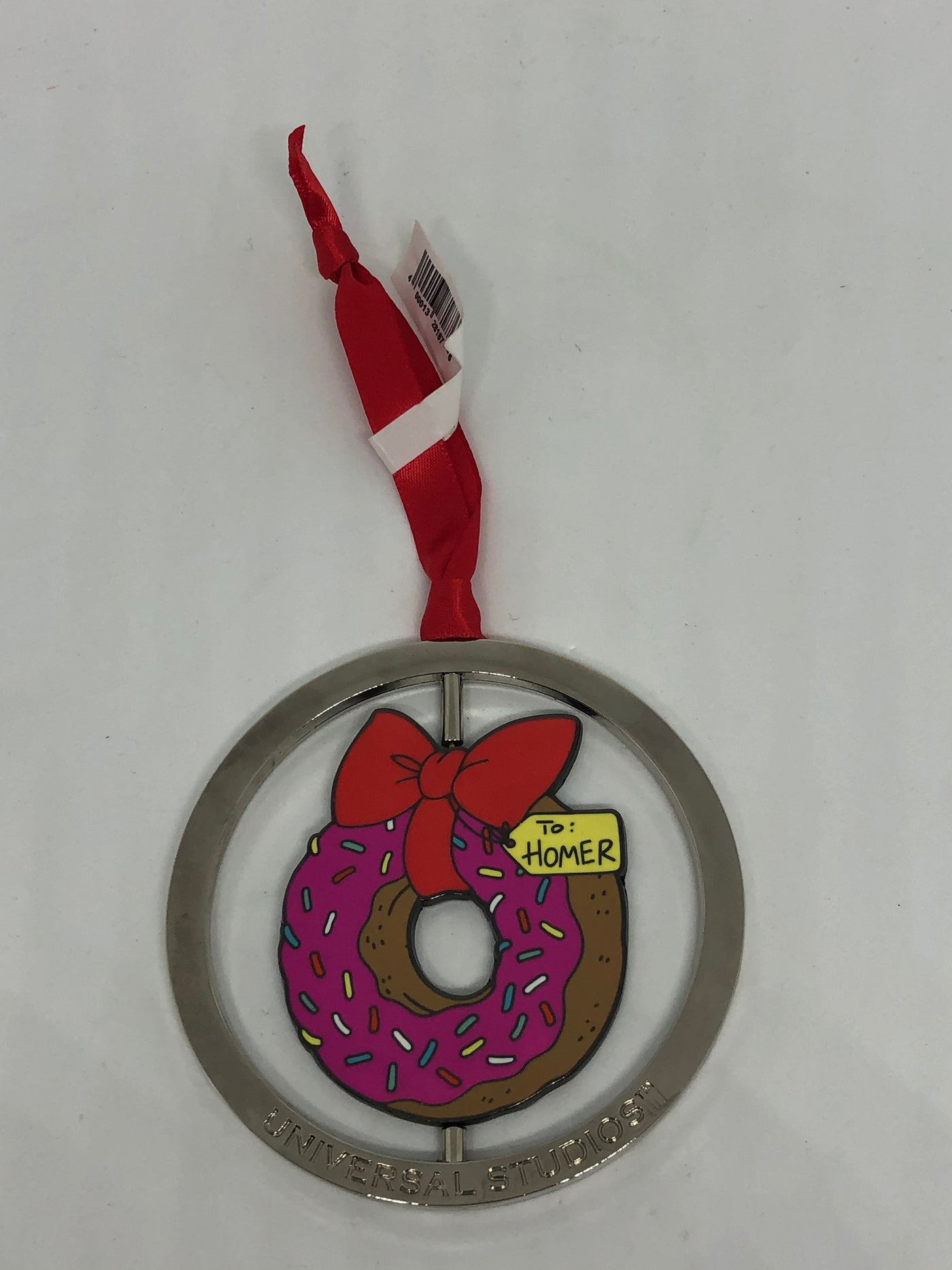 Universal Studios The Simpsons Donut to Home Spinner Metal Ornament New with Tag
