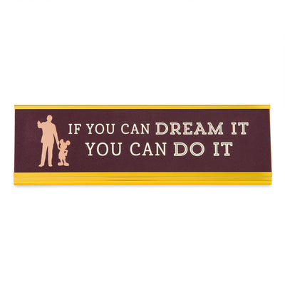Disney Parks Walt Disney If You Can Dream It You Can Do It Desk Nameplate New
