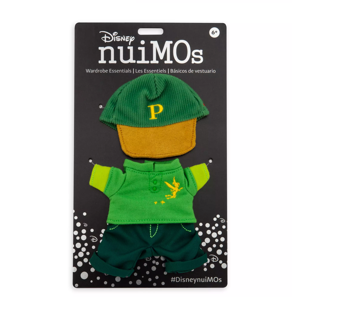 Disney NuiMOs Outfit Peter Pan Henley Layered Sleeves Jeans Baseball Cap New