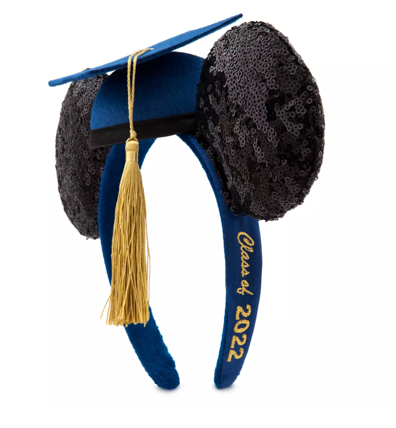 Disney Parks Graduation 2022 Mickey Icon Ear Sequined Headband One Size New