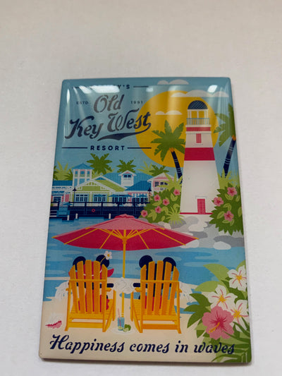 Disney Parks Old Key West Resort Happiness Comes in Waves Metal Magnet New