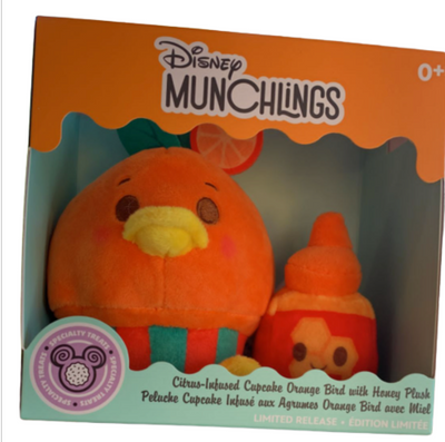 Disney Parks Munchlings Cupcake Orange Bird With Honey Plush New With Box