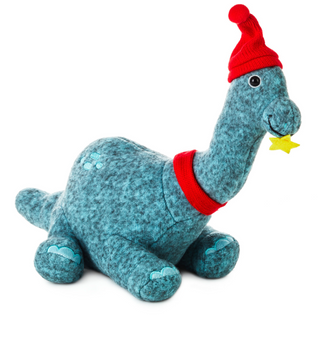 Hallmark Christmas Björn the Brontosaurus with Hat and Scarf Plush New with Tag