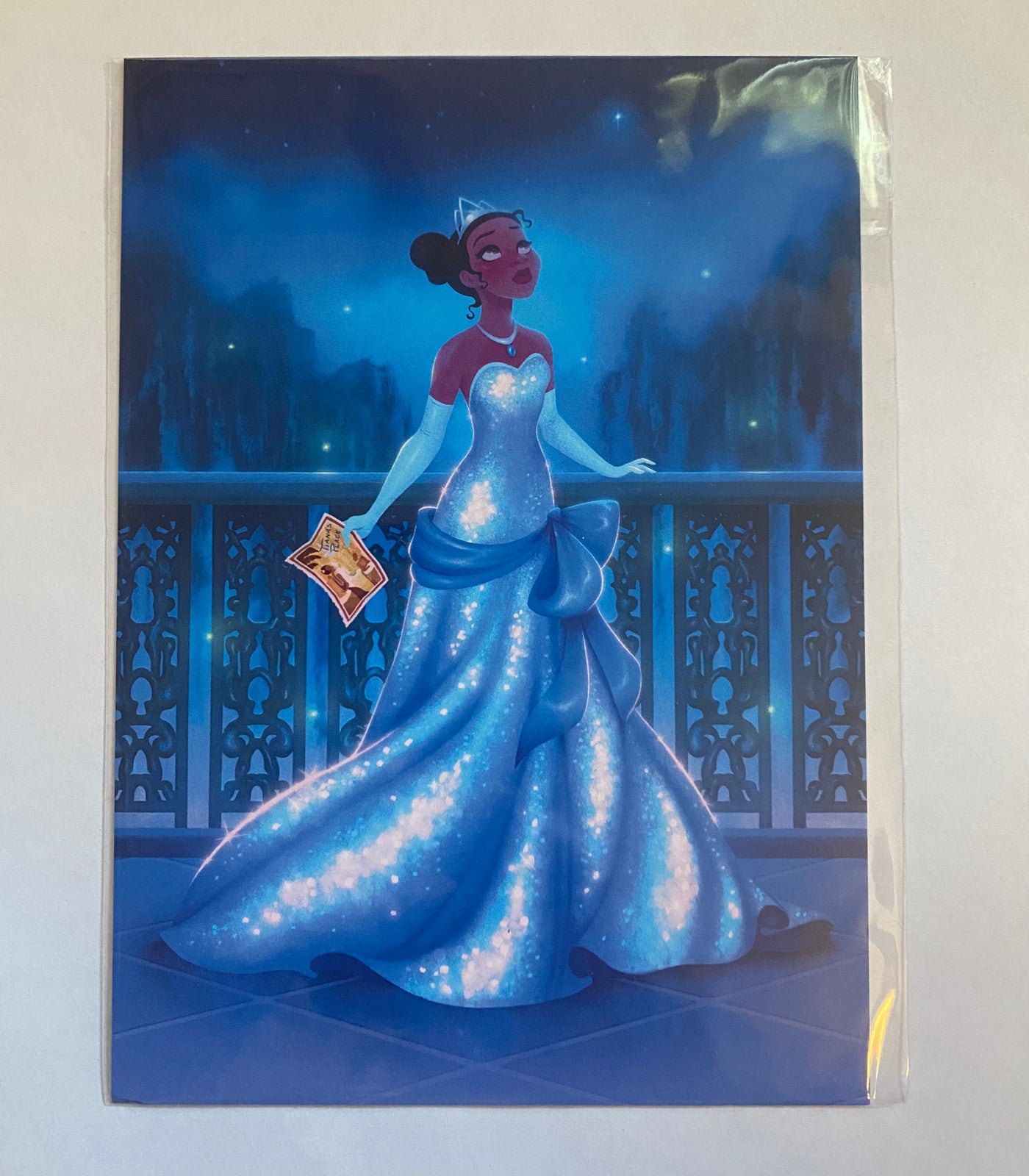 Disney Tiana A Wish On The Eving Star by Dylan Bonner Postcard Wonderground New