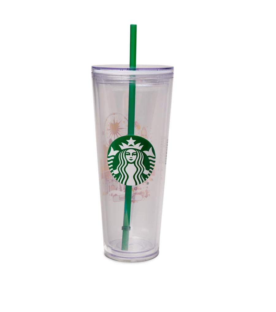 Disney Parks Disneyland Attractions Icons Tumbler with Straw Starbucks New