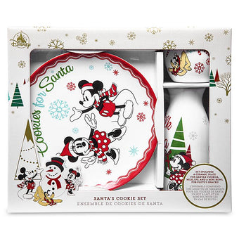 Disney Store Mickey Mouse and Friends Holiday Milk and Cookies Set New with Box