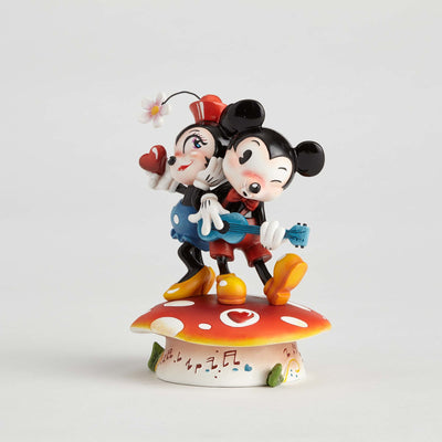Disney Miss Mindy Mickey & Minnie Mouse On Mushroom Figurine New with Box