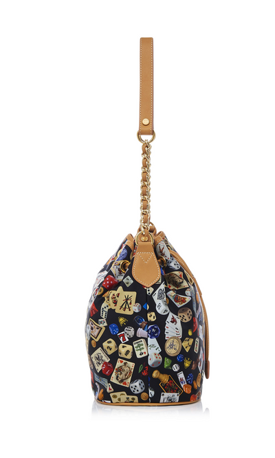 Casablanca Life is a Game Black Bucket Bag Made in Italy by Divo Diva New