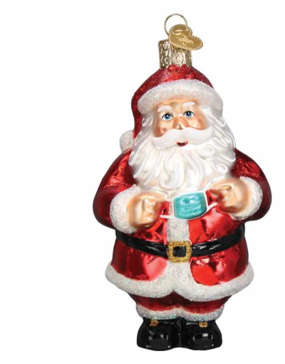 Old World Christmas Santa Revealed Blown Glass Christmas Ornament New with Tag