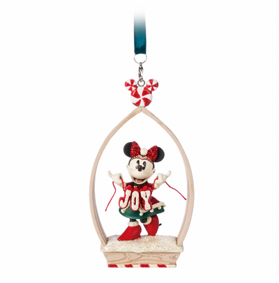 Disney Sketchbook Retro Minnie Holiday Joy Christmas Ornament New with Tag