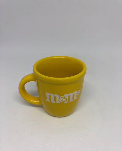 M&M's World Logo Yellow Solid Shot Glass Mini Mug New