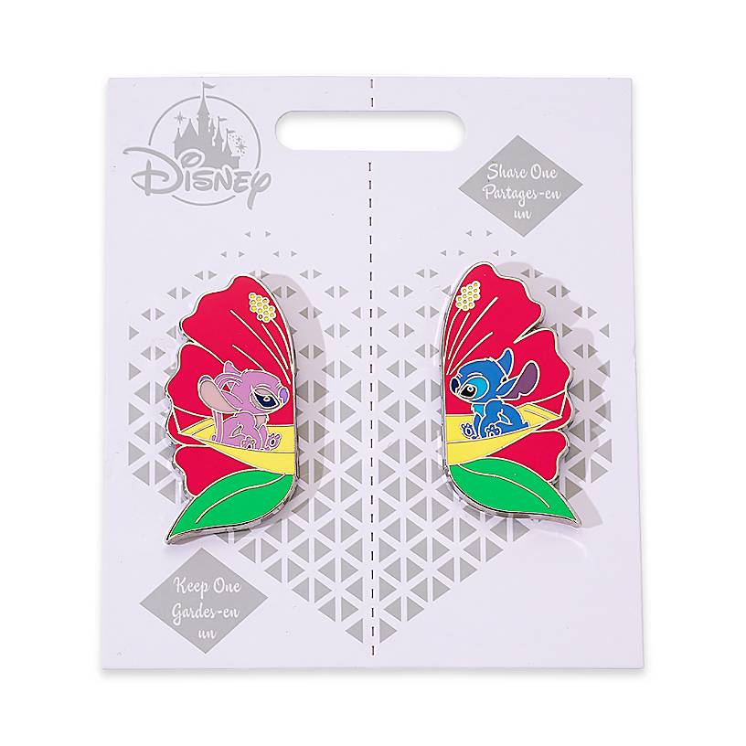 Disney Stitch and Angel Couples Pin Set Keep One Share One New with Card