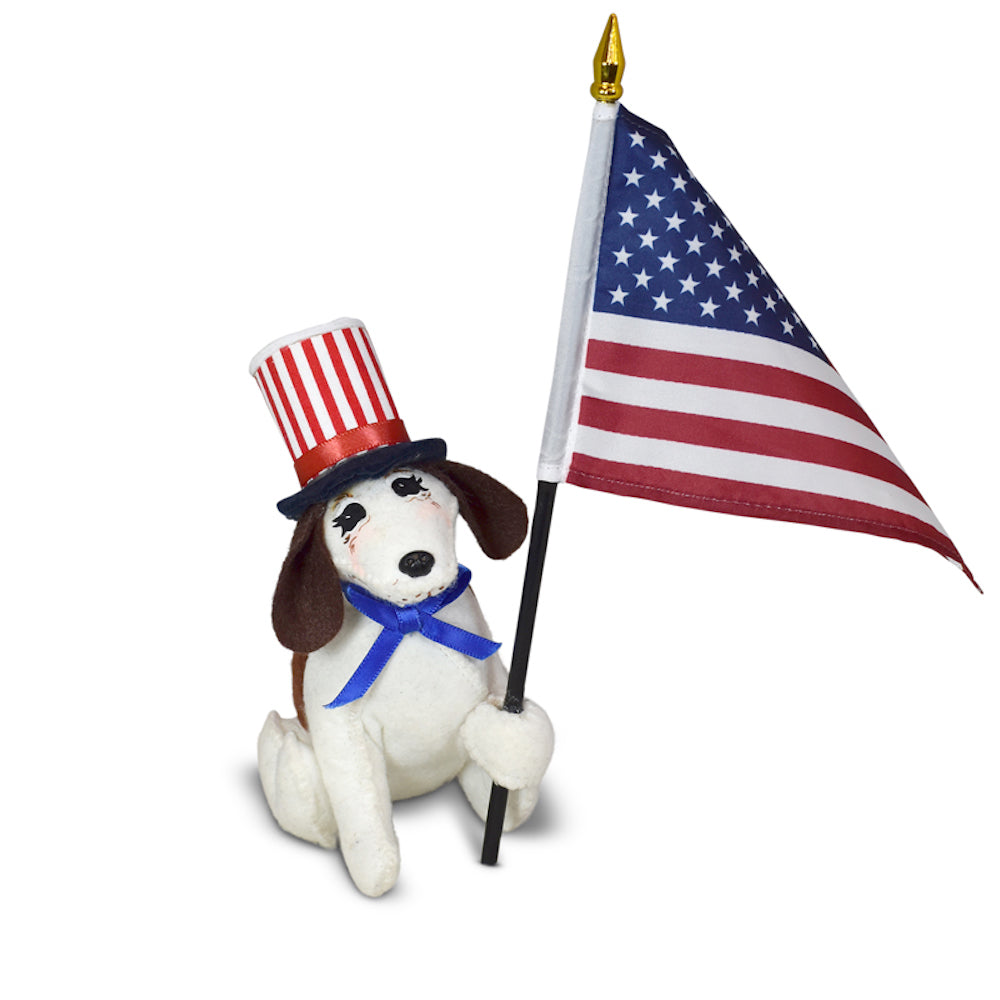 Annalee Dolls 2022 4th of July 6in Patriotic Hound Plush New with Tag