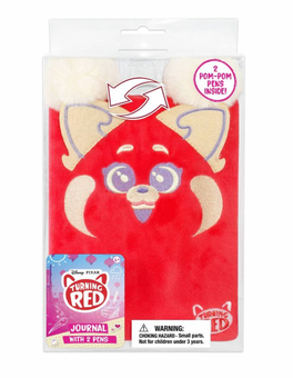 Disney Pixar Turning Red Panda Journal Plush with 2 Pom-Pom Pens New with Tag
