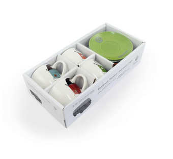 VW Volkswagen Collection T1 Bus Espresso Cup and Saucers Set of 4 New with Box