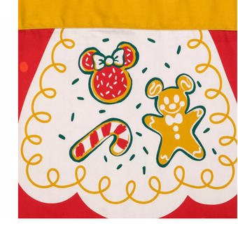 Disney Retro Mickey Treats and cCandy Cane Christmas Apron for Kids New with Tag