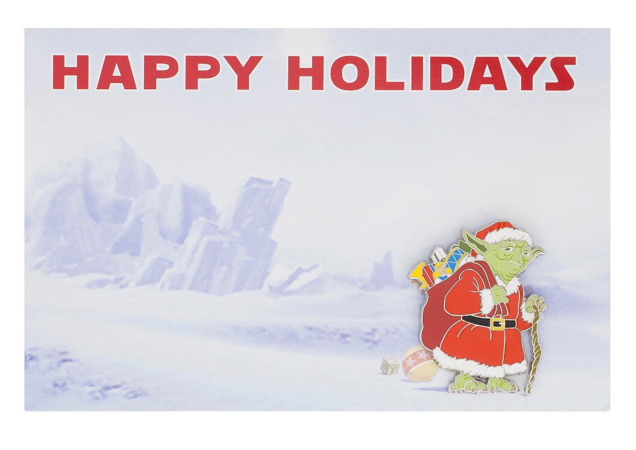 Disney Parks Star Wars Yoda Christmas Holiday Pin New with Card