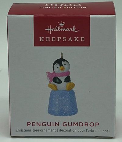 Hallmark 2022 Mini Penguin Gumdrop Christmas Ornament New With Box