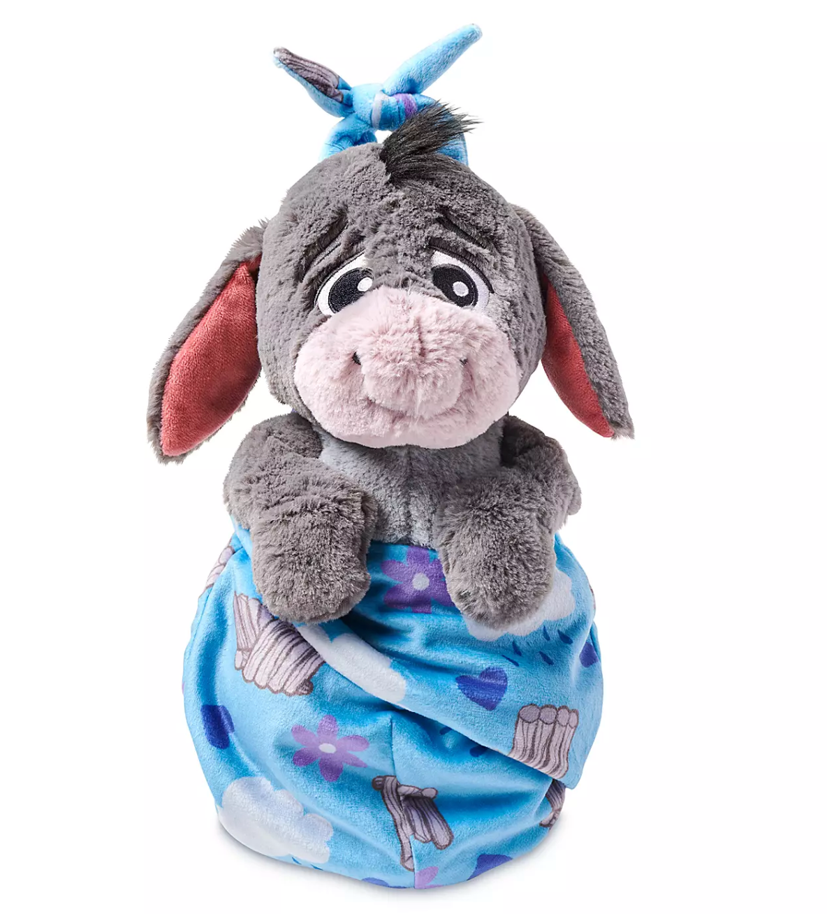 Disney Parks Eeyore Baby in Blanket Pouch Plush New with Tags