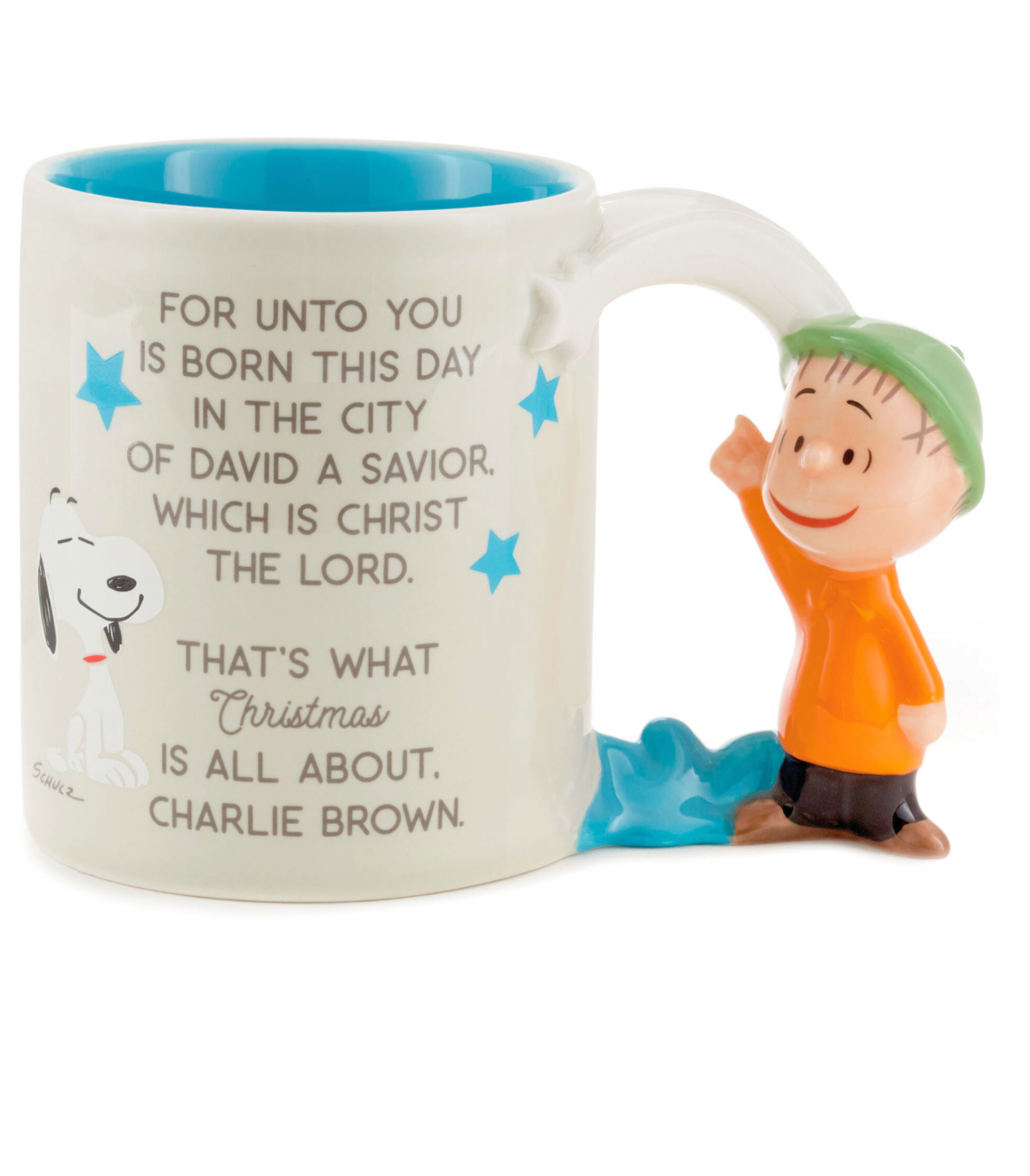 Hallmark Peanuts Linus Nativity Speech Christmas Holiday Coffee 12oz Mug New