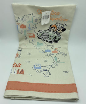 Disney Parks Epcot Italy Topolina Topolino Visit Italia Kitchen Tea Towel New