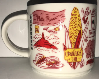 Starbucks Coffee Been There Nebraska Ceramic Coffee Mug New with Box