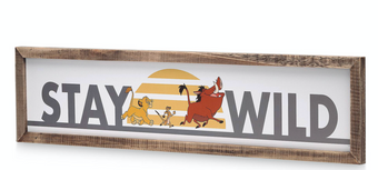 Disney The Lion King Framed Stay Wild Wood Wall Decor New with Box
