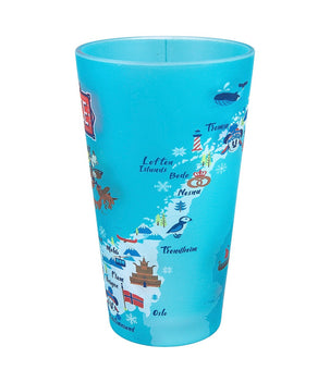 Disney Parks Epcot Mickey & Friends Norway Tall Glass New