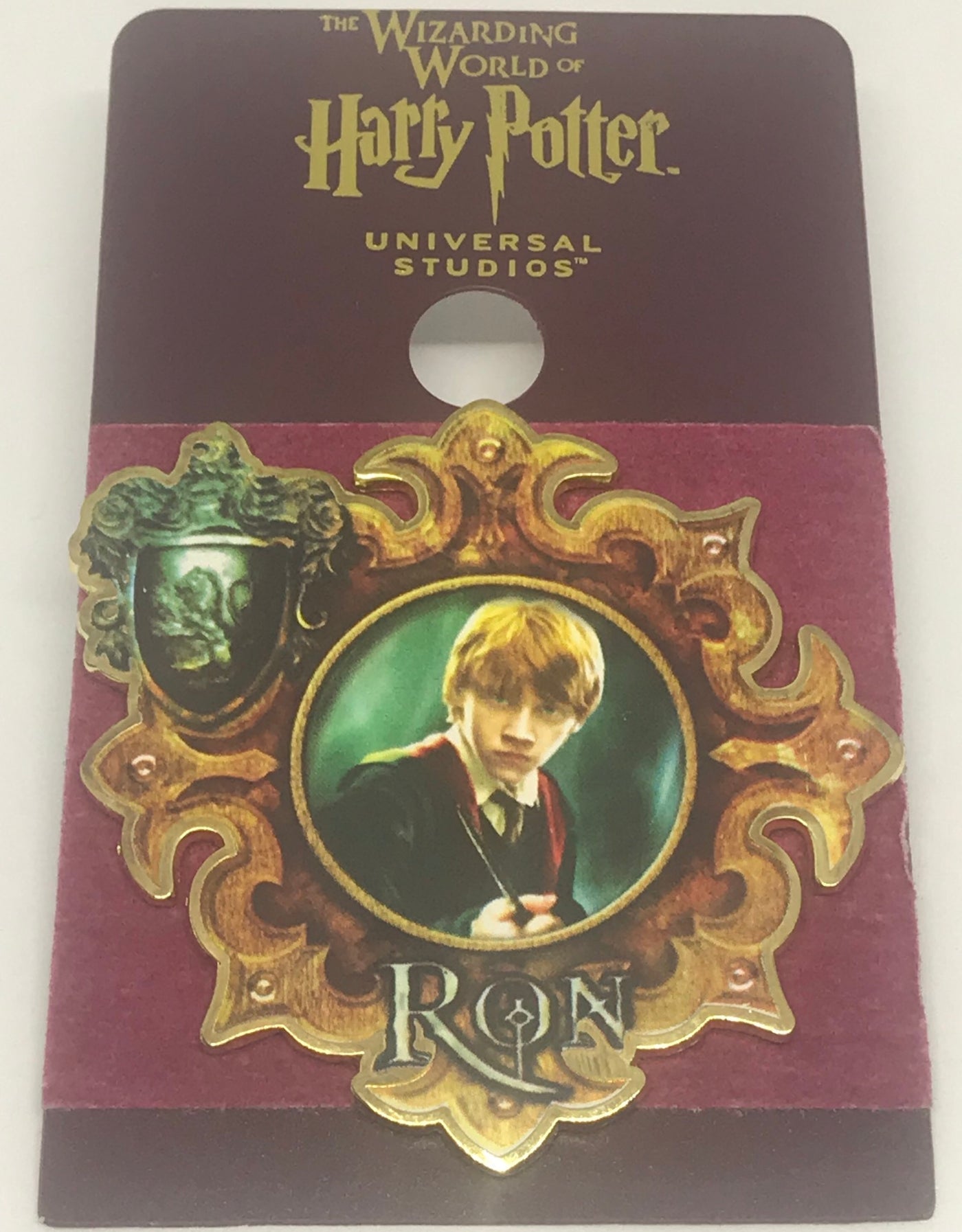 Universal Studios Harry Potter Ron Weasley Gryffindor Pin Wizarding World New