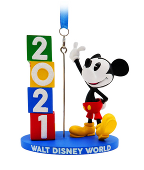 Disney Parks WDW 2021 Mickey Figural Christmas Ornament New with Tag