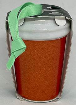 Starbucks 2020 Red Glitter Tumbler Ceramic Christmas Ornament New with Tag