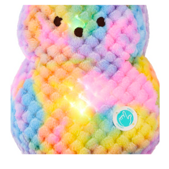 Peeps Easter Peep Rainbow Bunny Light Up Plush New with Tag
