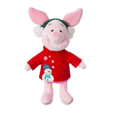 Disney Store Piglet Cheer Holiday Mini Bean Bag Plush New with Tags